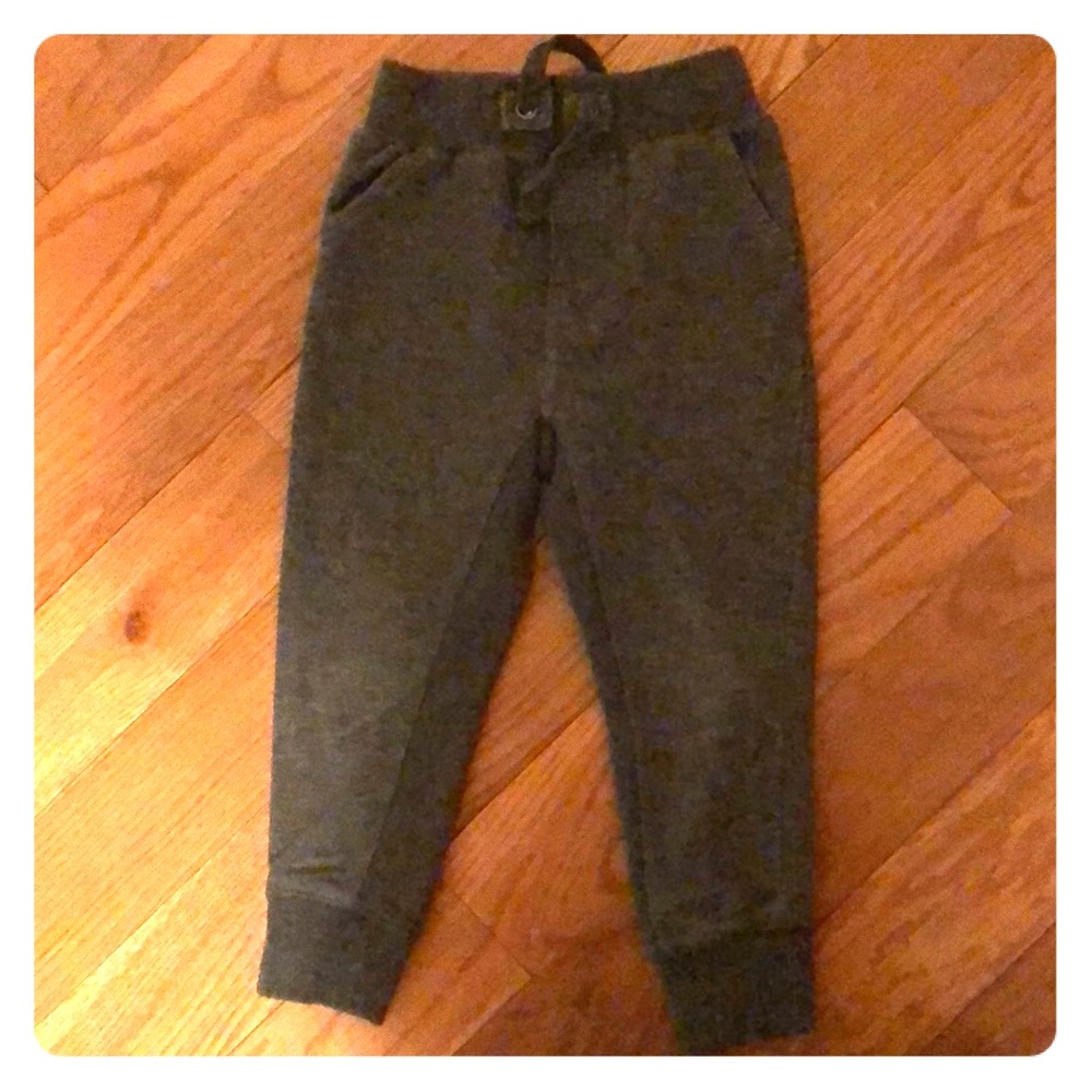 Gray joggers.